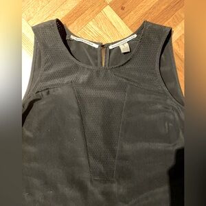 Maison scotch woven tank with mesh insert